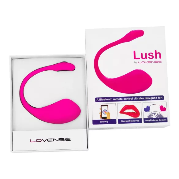 Lovense Lush 2 - nešiojamas programėle valdomas vibruojantis kiaušinėlis (rožinis)