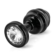   DIOGOL Anni – juodos spalvos, briaunotas analinis kaištis (3 cm)