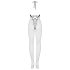 Obsessive N106 - atviras, kaklo juostos tinklelis overall - juoda (S-L)