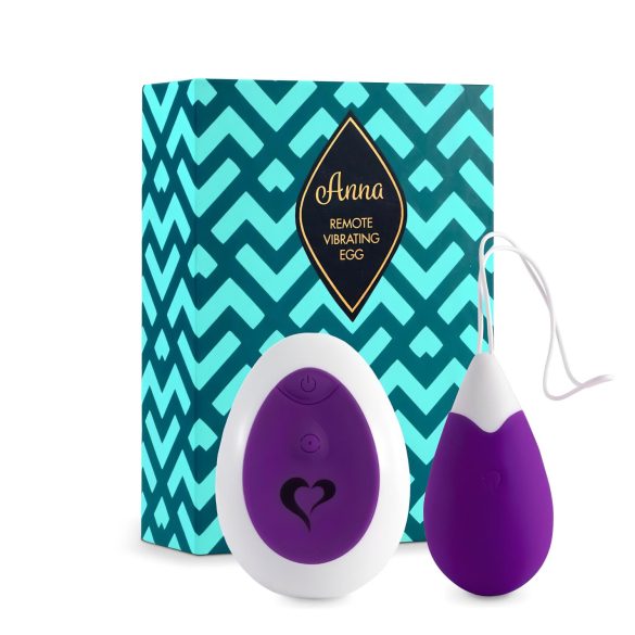 FEELZTOYS Anna - įkraunamas, nuotolinis vibro kiaušinis (violetinis)