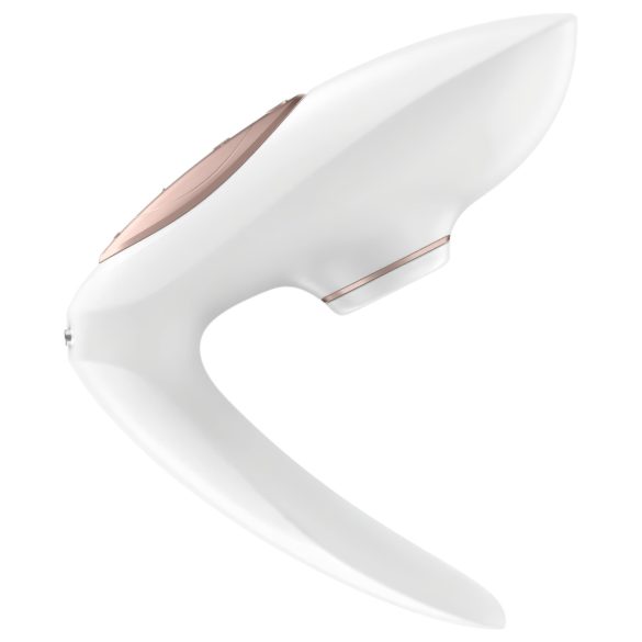Satisfyer Pro 4 Couples - porų vibratorius su oro bangomis - įkraunamas, baltas