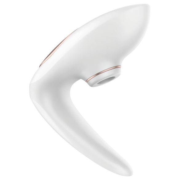 Satisfyer Pro 4 Couples - porų vibratorius su oro bangomis - įkraunamas, baltas