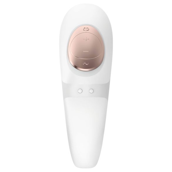 Satisfyer Pro 4 Couples - porų vibratorius su oro bangomis - įkraunamas, baltas