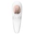 Satisfyer Pro 4 Couples - porų vibratorius su oro bangomis - įkraunamas, baltas