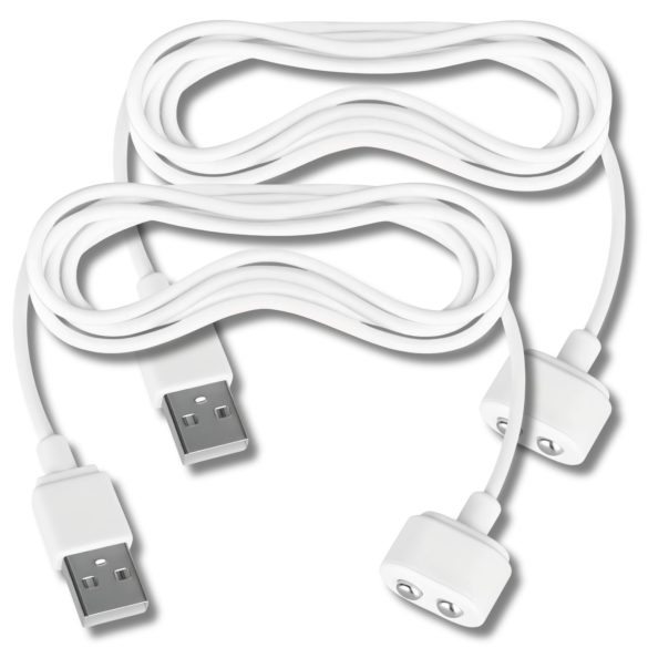 Satisfyer - magnetinis USB įkrovimo kabelis - 2 vnt. (baltas)