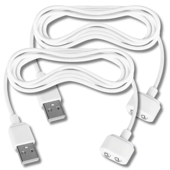 Satisfyer - magnetinis USB įkrovimo laidas - 2 vnt - baltas