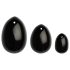 La Gemmes Yoni - geišos rutuliukų rinkinys - juodasis obsidianas (3 vnt.)