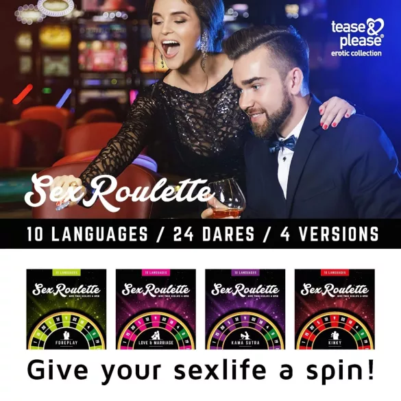 Seksualinė ruletė „Kama Sutra“ - sekso stalo žaidimas (10 kalbomis)