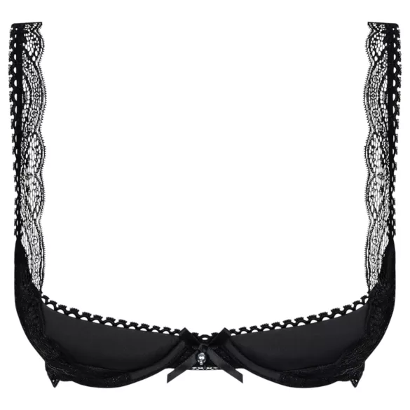 Obsessive Miamor - nėriniuota push up liemenėlė (juoda)