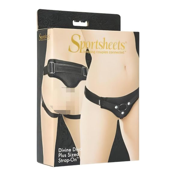 Sportsheets Plus Size - apatiniai su prisegamu mechanizmu (juodi)