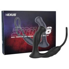  Nexus Simul8 - vibruojantis penio žiedas su analiniu dildo - juodas