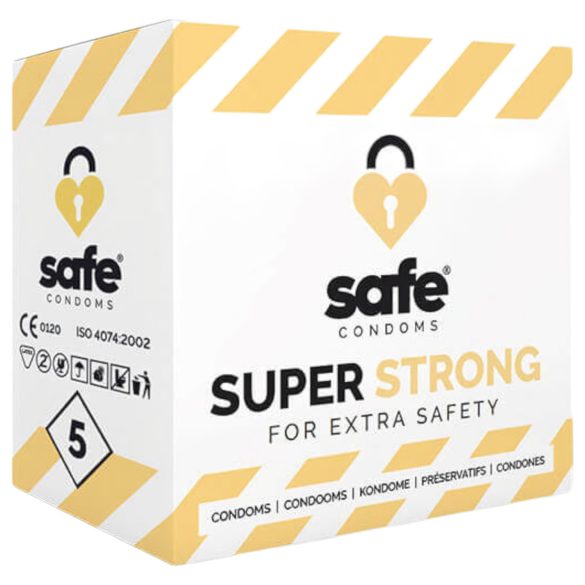 SAFE Super Strong - itin stiprūs prezervatyvai (5 vnt.)