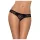 Obsessive Miamor - atvira moteriška nėriniuota tanga su akmenukais - juoda - XXL