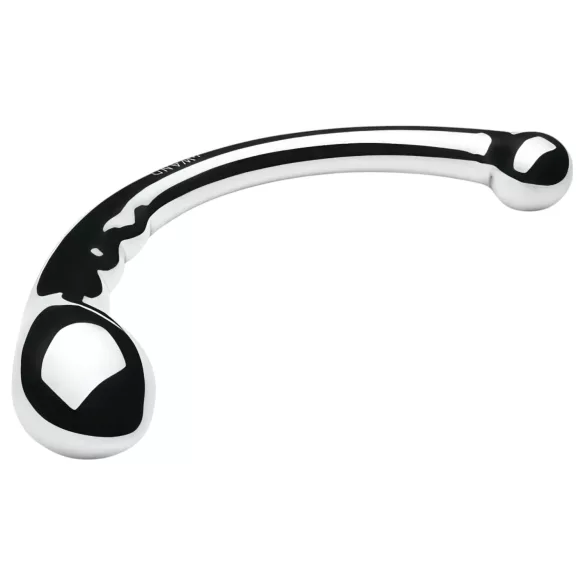 Le Wand - dvigubas dildo - nerūdijantis plienas - sidabrinis