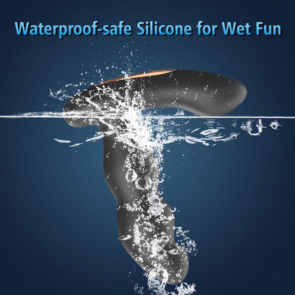 Aixiasia Hiross - analinis vibratorius su sukimu - juodas