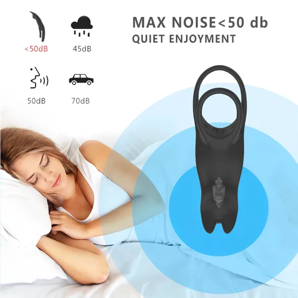Aixiasia Hoody B - vibruojantis penio žiedas su nuotolinio valdymo pultu