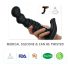 Aixiasia Abake - besisukantis analinis vibratorius (juodas)
