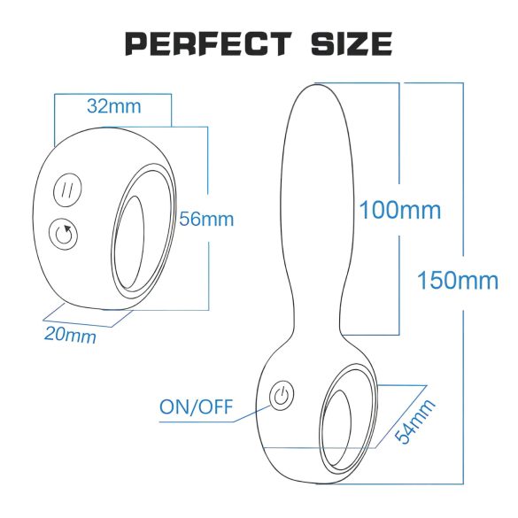 Aixiasia Dylon-Remote - analinis vibratorius su nuotolinio valdymo pultu