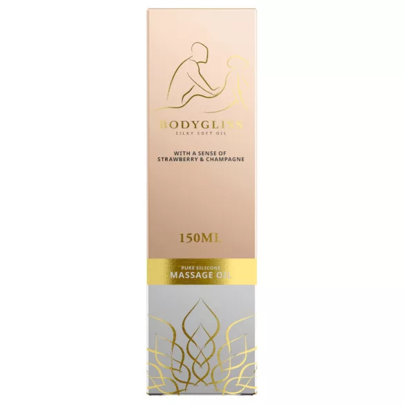 Bodygliss - masažo aliejus ir lubrikantas - braškių - 150 ml