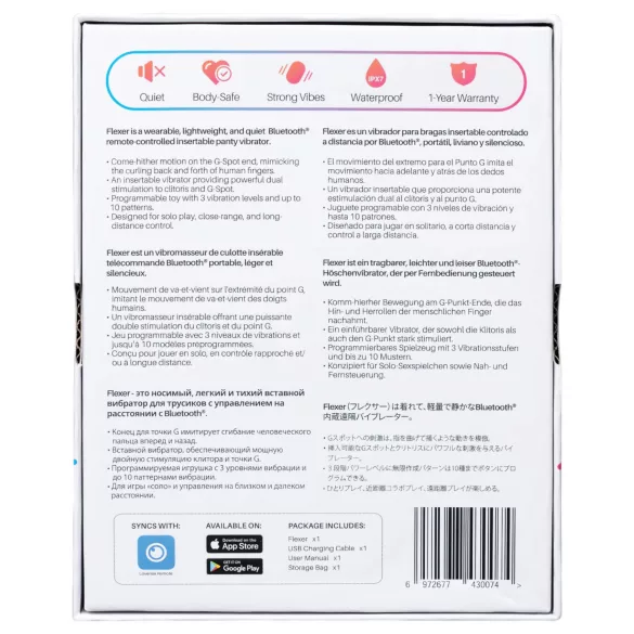 LOVENSE Flexer Panty - įkraunamas 2 in 1 vibratorius (rožinis)