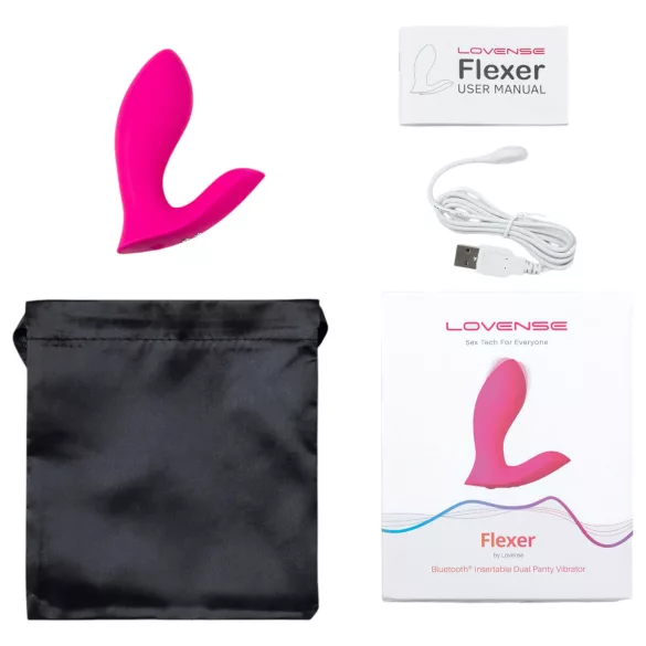 LOVENSE Flexer Panty - įkraunamas 2 in 1 vibratorius (rožinis)