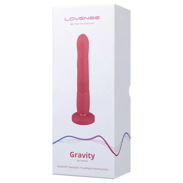 LOVENSE Gravity - įkraunamas stūmoklinis vibratorius (raudonas)