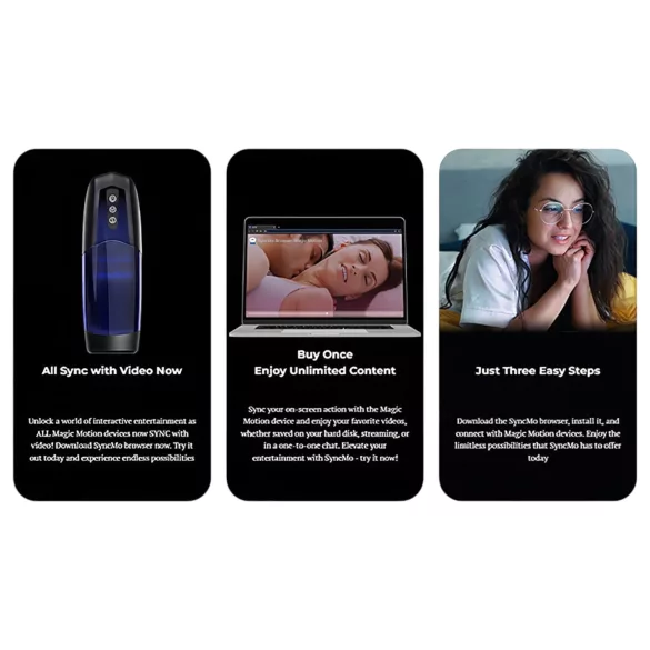 Magic Motion Xone - programėle valdoma masturbatorius vyrams (mėlynas)