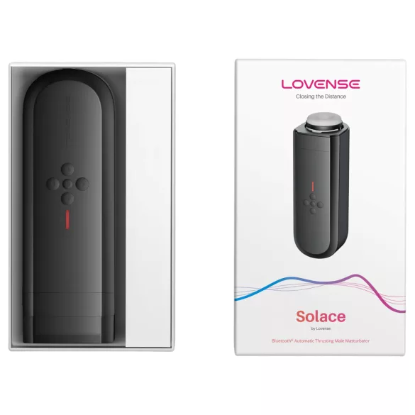 Lovense Solace - programėle valdomas masturbatorius vyrams (juodas)
